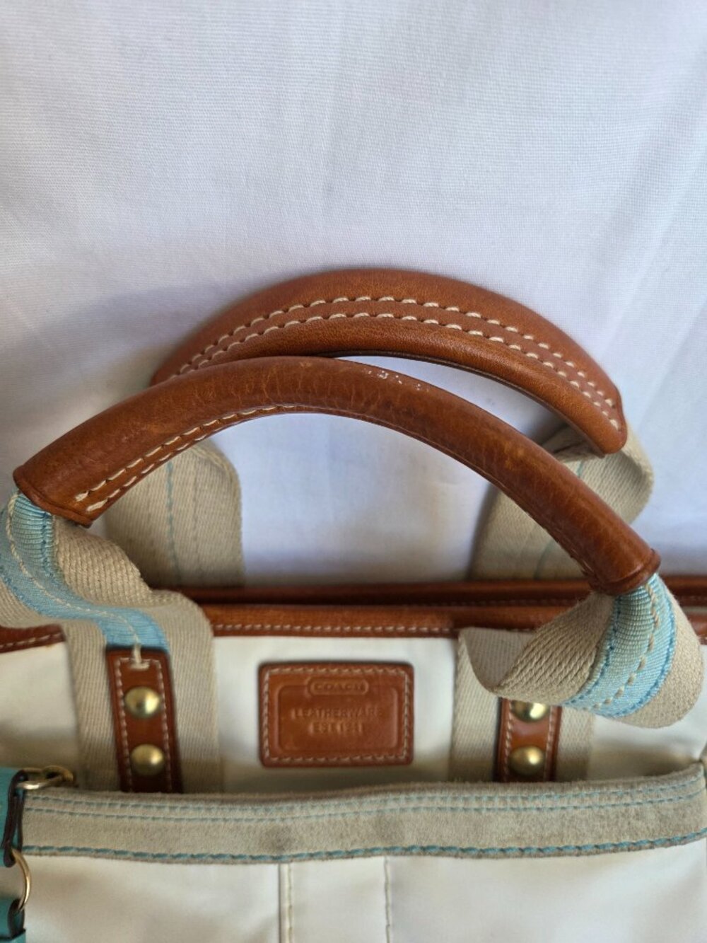 VINTAGE Coach Hamptons satin mini tote bag - Picture 6 of 6